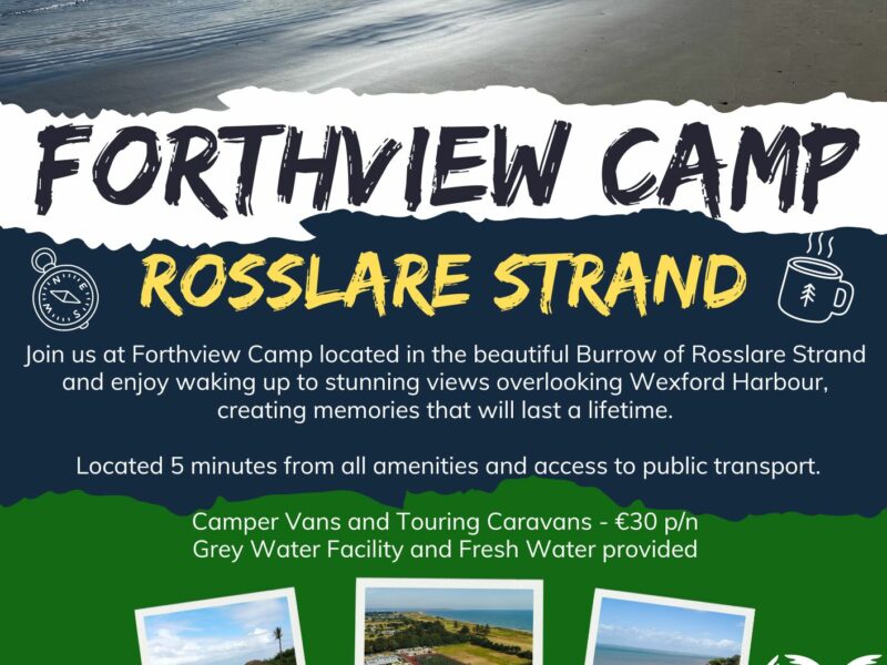 Forthview Campsite - 2 mins from Rosslare Strand - Good transport links to Wexford - Ideal for an overnight stay and 10 mins from Rosslare Europort